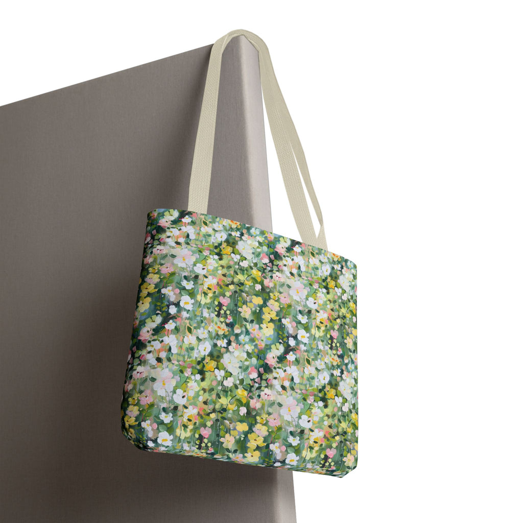 Floral Meadow Tote Bag – Spring Flower Market Carryall