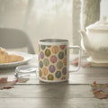 Colorful Coffee Bean Vibes Insulated Mug in Cream