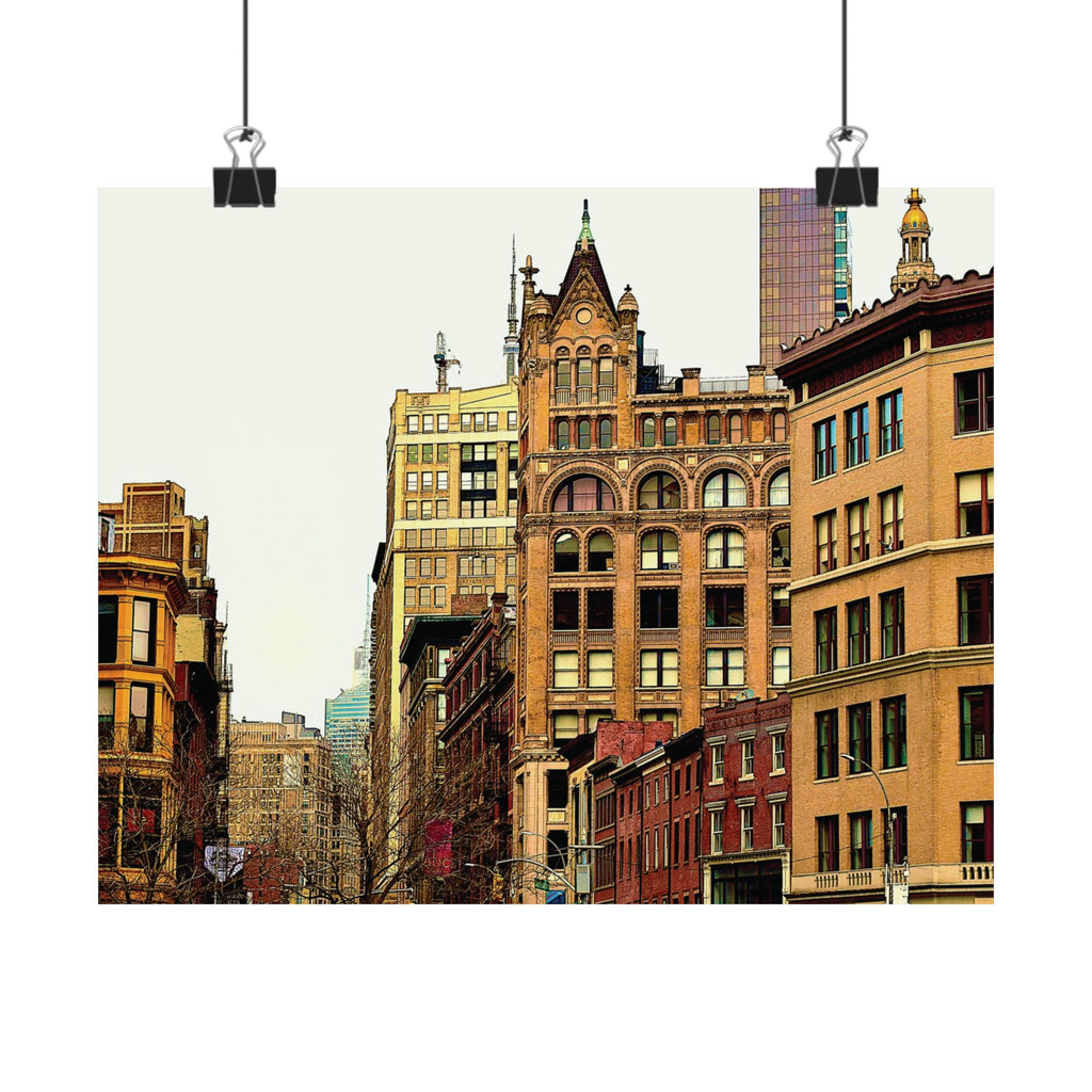New York Photo Poster - Looking Up Union Square Matte Poster