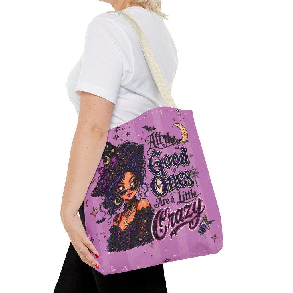 Witchy Purple Tote - “All the Good Ones Are a Little Crazy” Graphic Tote