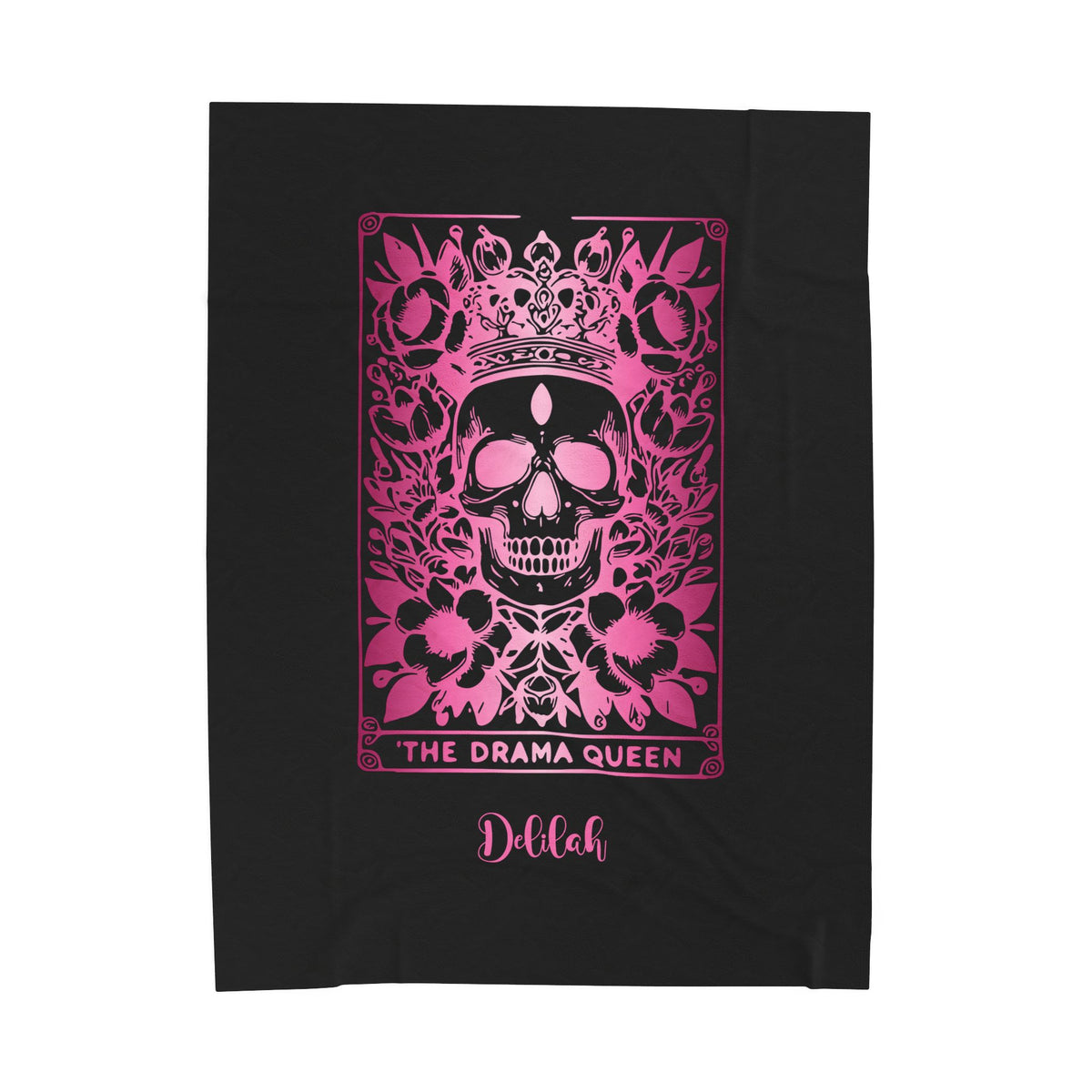 Velveteen Tarot Blanket — "The Drama Queen" Personalized Plush Throw