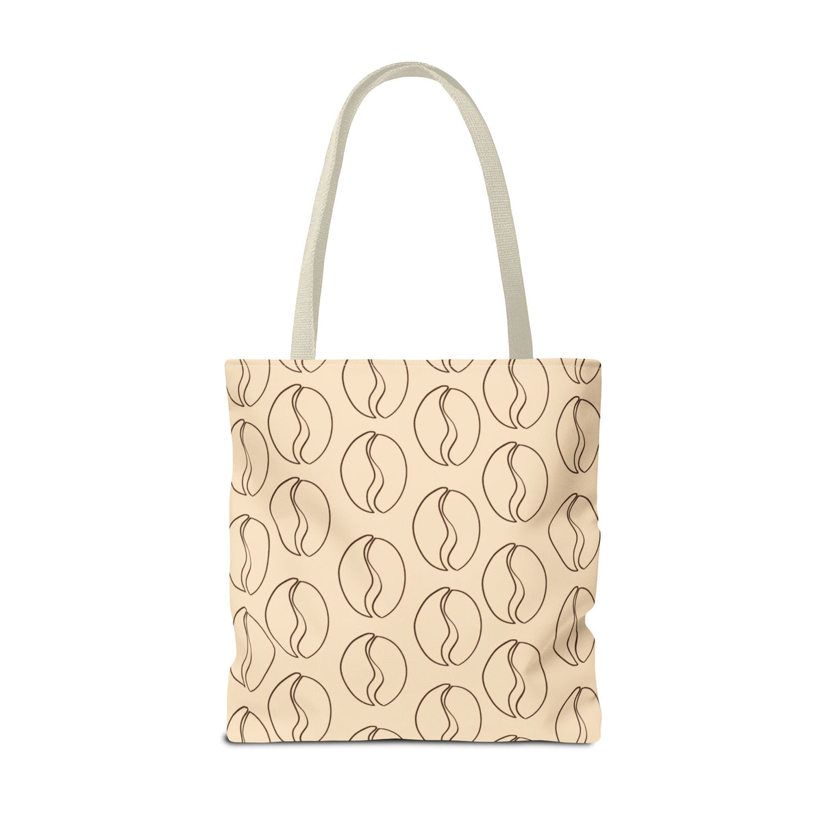 Minimalist Coffee Bean Tote Bag -Coffee Lover's Tote Bag in Cream