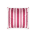 Elegant Velvet Pillow - Magenta Ticking Stripe Throw Pillow
