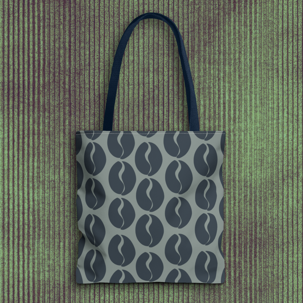 Blue Coffee Bean Tote - City Blues Coffee Vibes Tote Bag