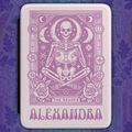 Purple Tarot Kindle Case — Personalized Gothic Skeleton Reader Design