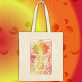 "The Hot Mess" Tarot-Inspired Sun and Skeleton Canvas Tote Bag