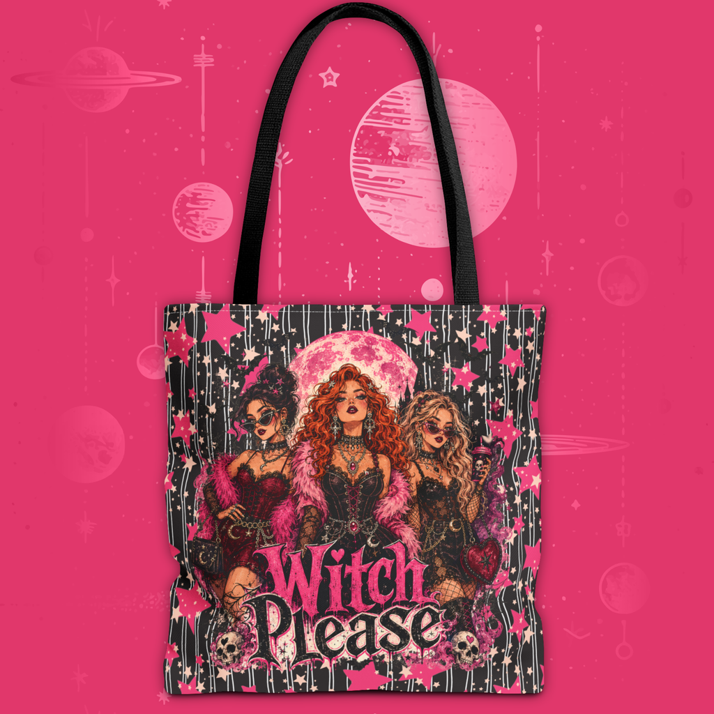 Witch Please Tote Bag - Vintage Glam Witchy Trio Tote
