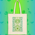 "The Plant Lover" Skeleton Tarot Card Tote Bag