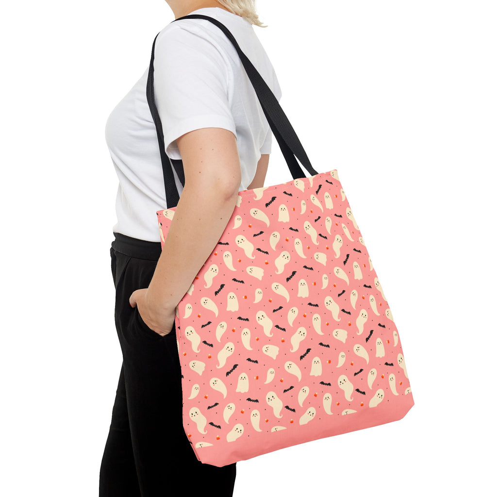 Cute Ghosts and Bats Pattern Trick or Treat Bag