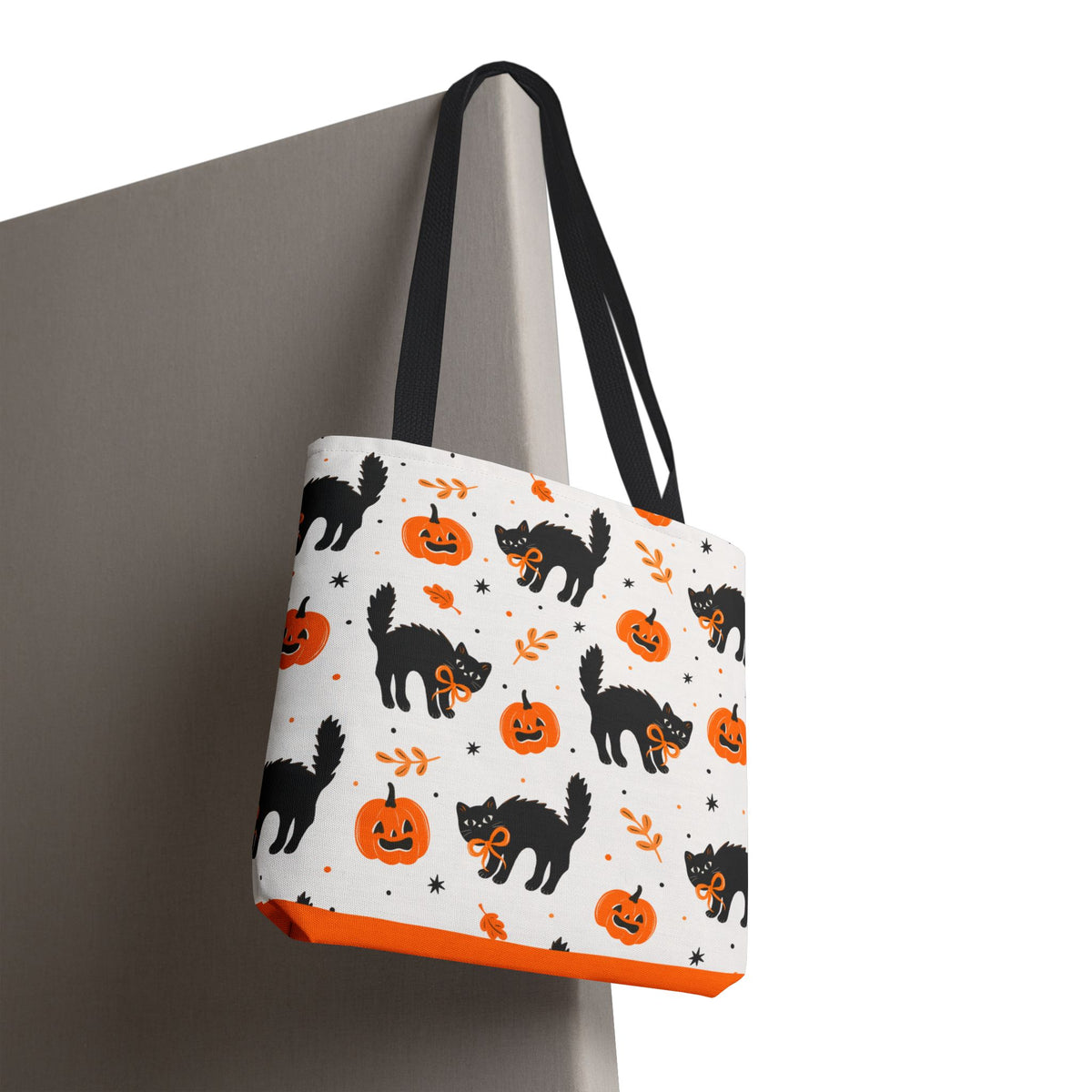 Cute Black Cats and Jack-O’-Lantern Halloween Tote Bag