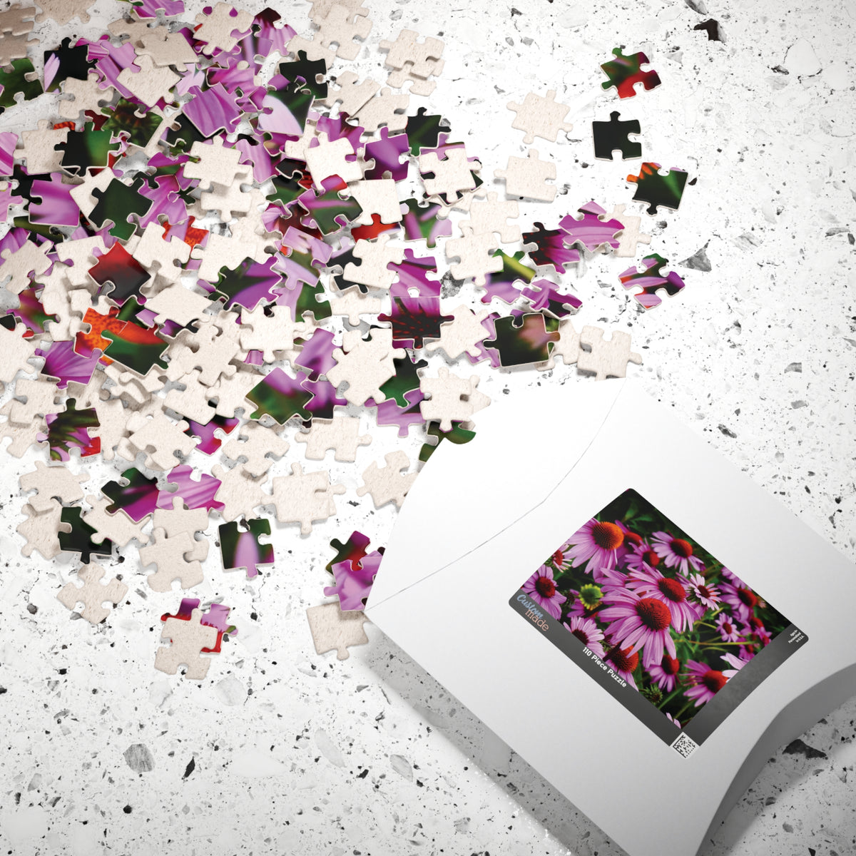 Vibrant Floral Field Puzzle -  Purple Coneflowers Puzzle- 110, 252, or 520 pieces