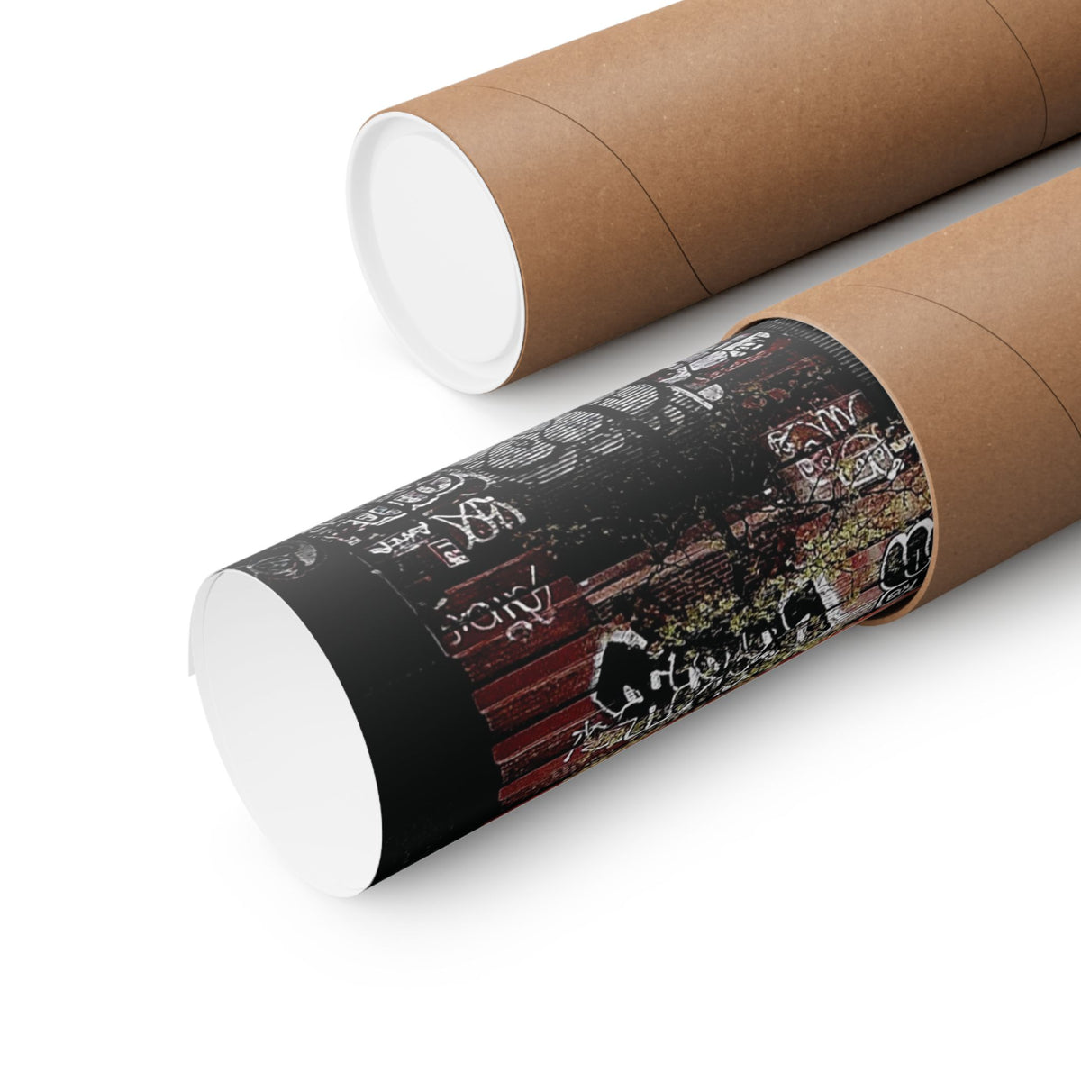 Urban Graffiti Photo Poster - Street Level Tagged Building Matte Poster