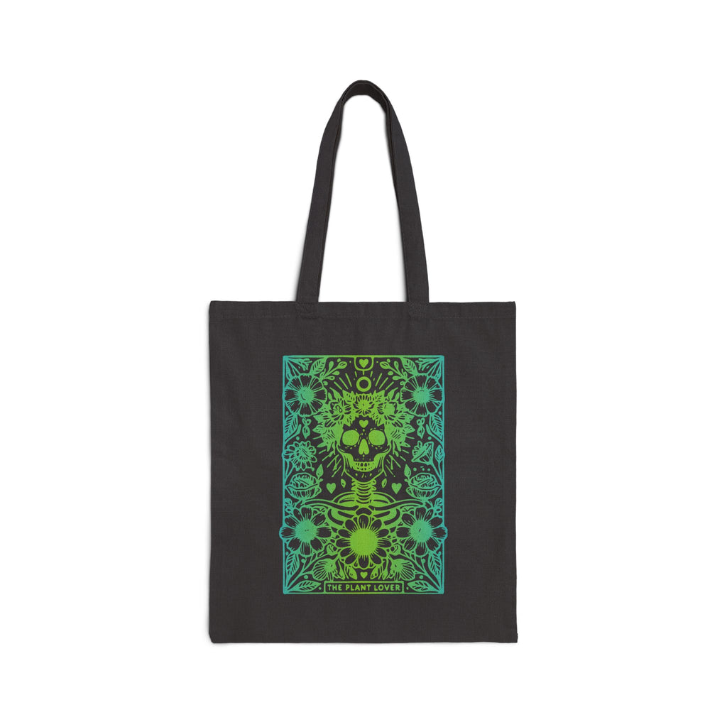 "The Plant Lover" Skeleton Tarot Card Tote Bag