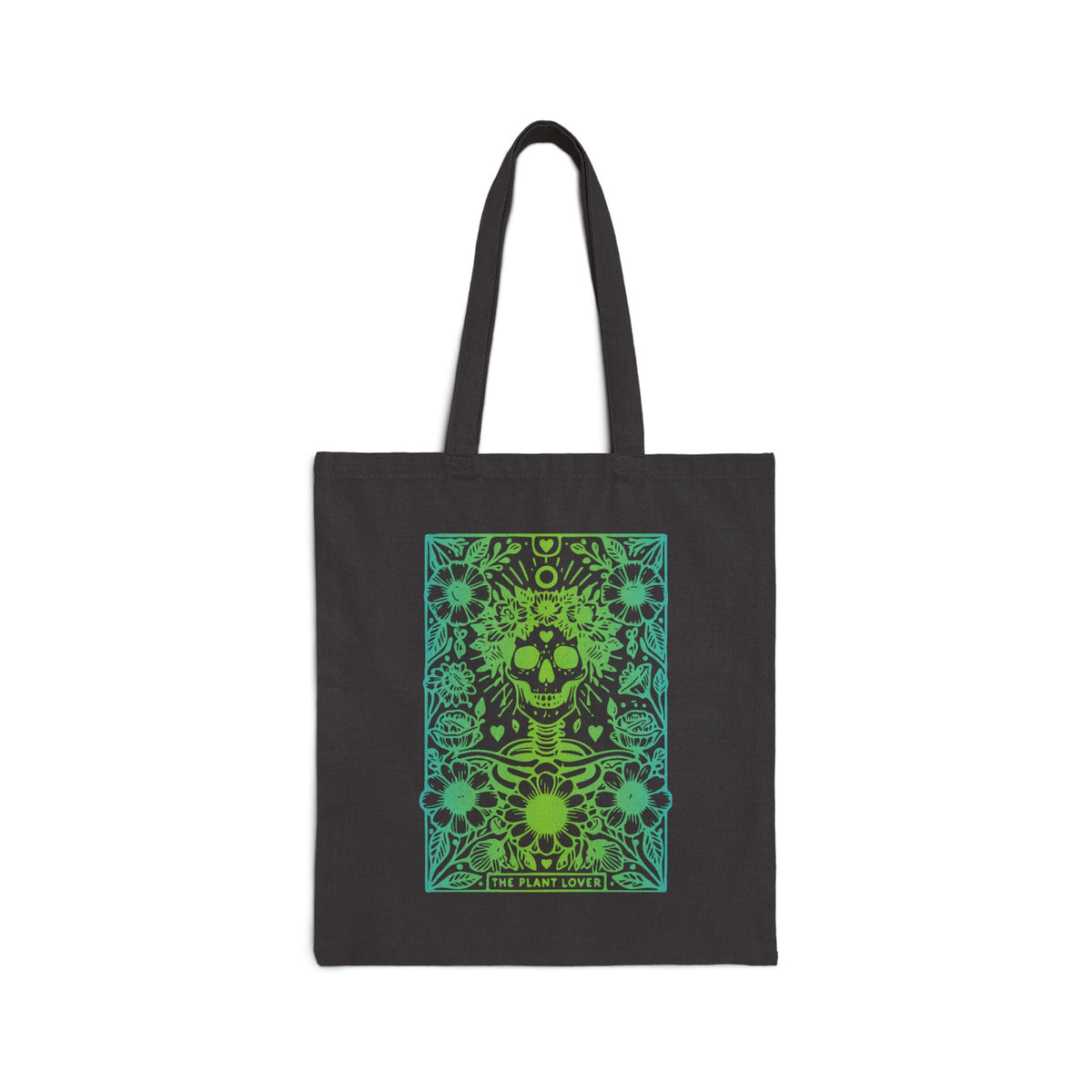 "The Plant Lover" Skeleton Tarot Card Tote Bag