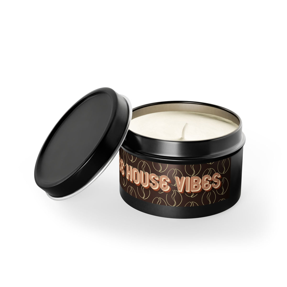 Fresh Coffee Scent Candle - Coffee House Vibes Tin Candle