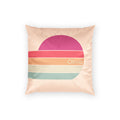Personalizable  Retro Velvet Throw Pillow - Magenta Sunrise Decorative Pillow