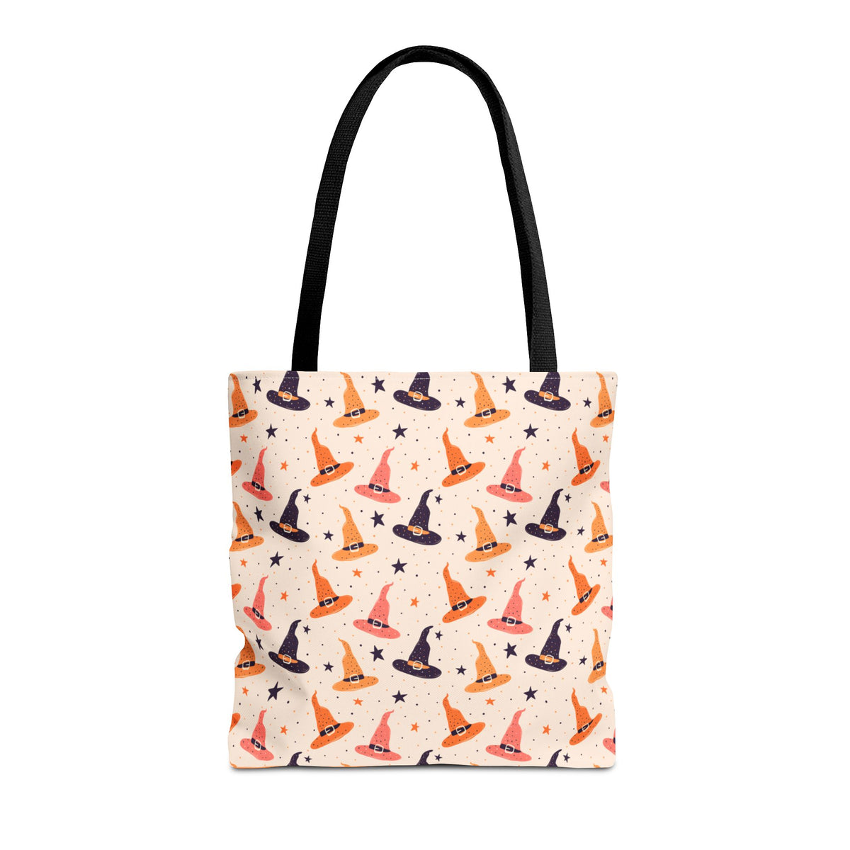 Halloween Witch Hat Tote Bag - Cute All-Over-Print Spooky Pattern
