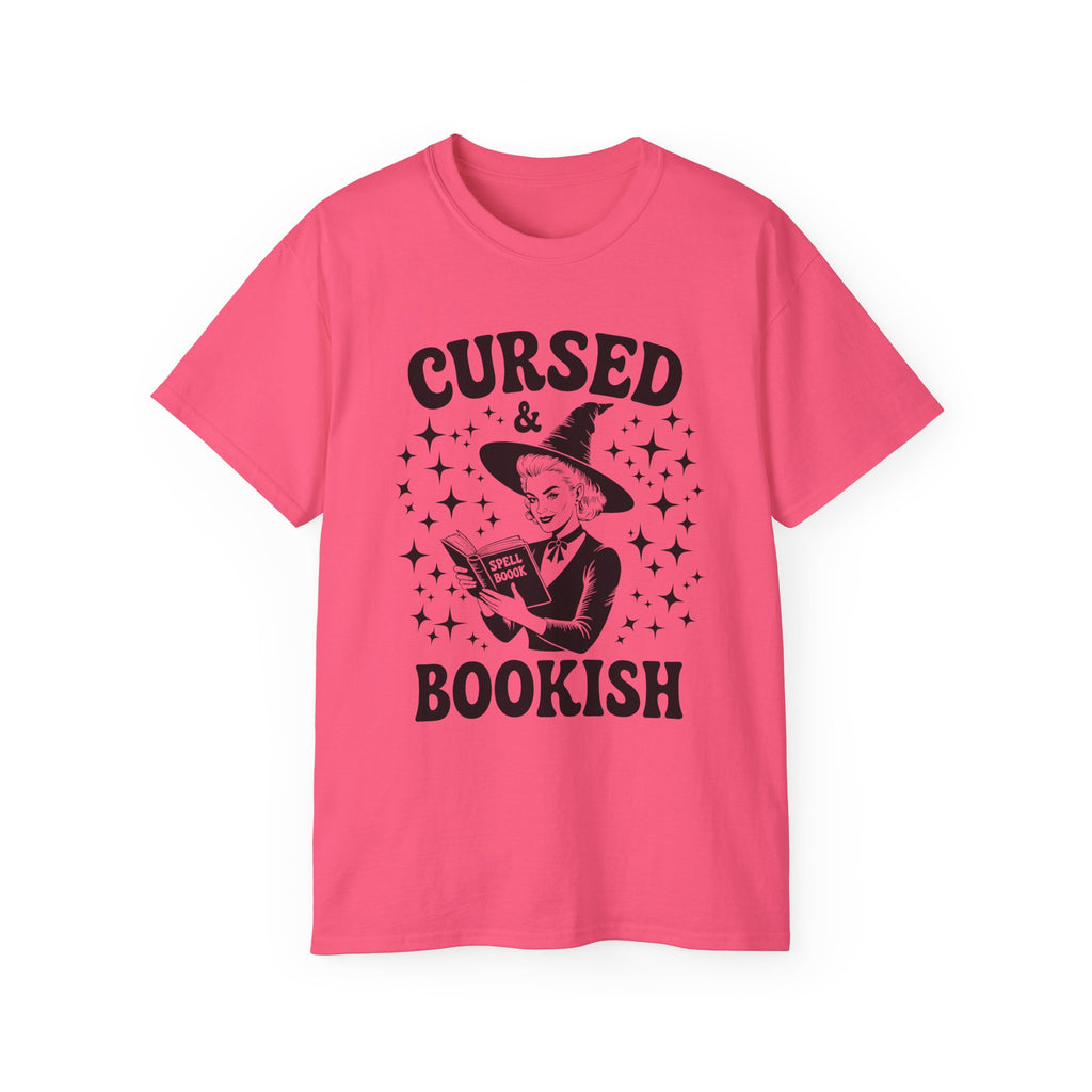 Cursed and Bookish Witch Tee - Vintage Book Lover Witch Graphic T-Shirt