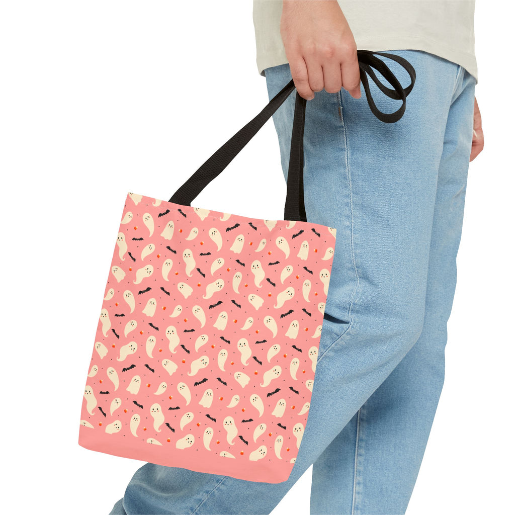 Cute Ghosts and Bats Pattern Trick or Treat Bag