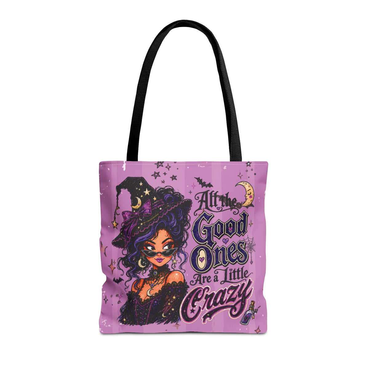 Witchy Purple Tote - “All the Good Ones Are a Little Crazy” Graphic Tote