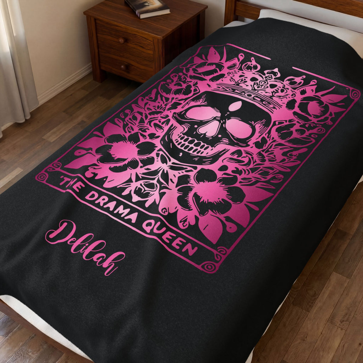 Velveteen Tarot Blanket — "The Drama Queen" Personalized Plush Throw