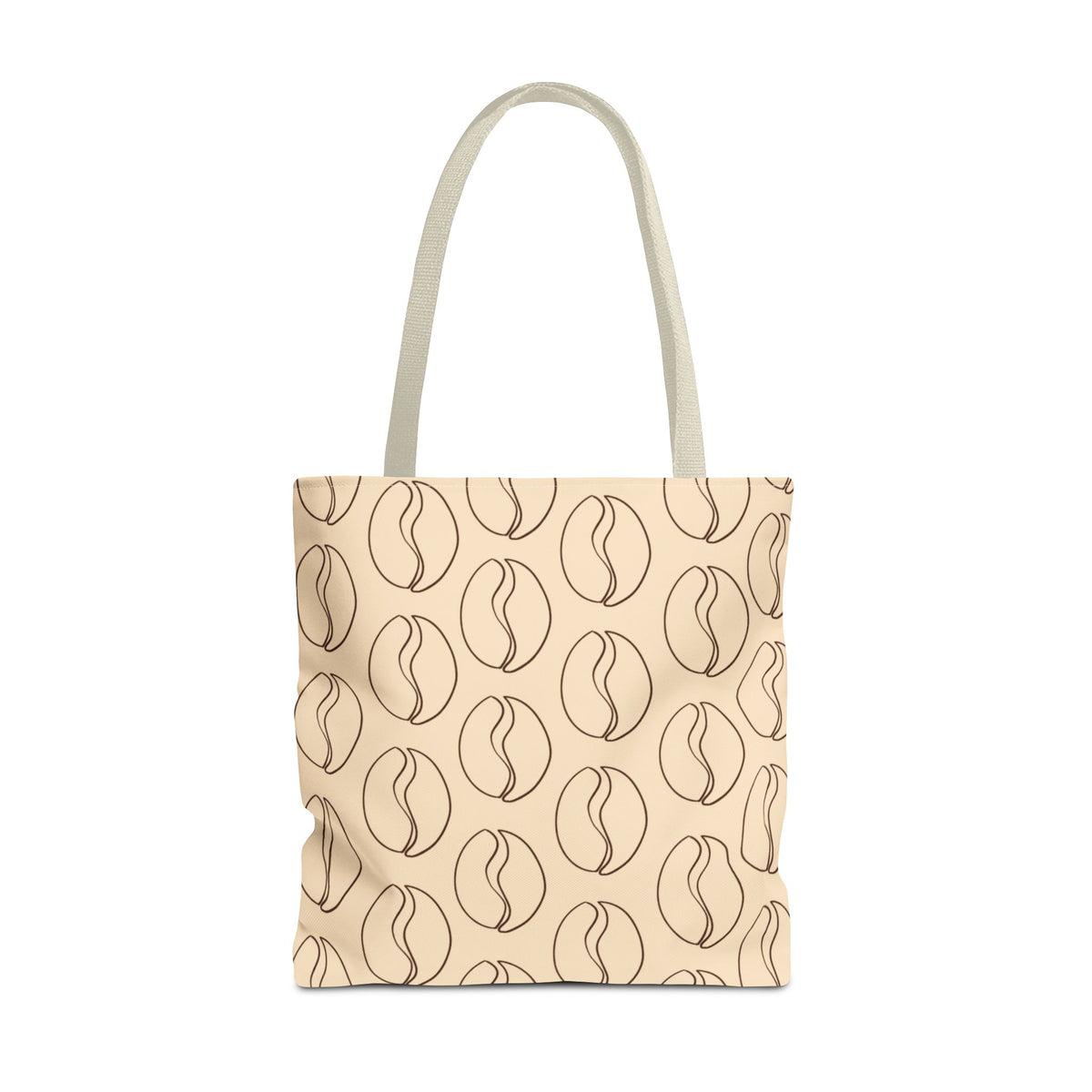 Minimalist Coffee Bean Tote Bag -Coffee Lover's Tote Bag in Cream