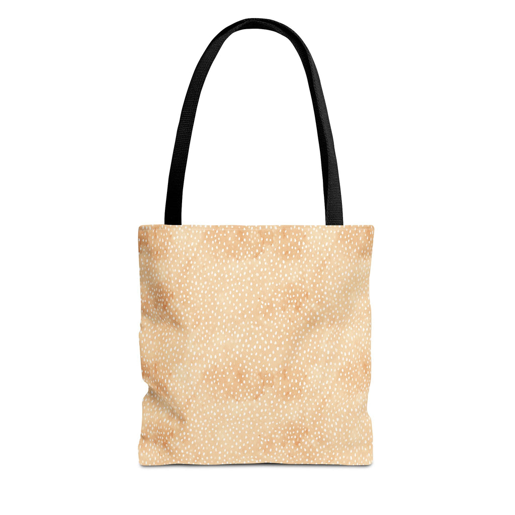 Calming Animal Pattern Bag - Light Beige Fawn Print Tote