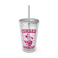 Cursed and Bookish 16oz Tumbler with Straw - Witchy Reader Gift