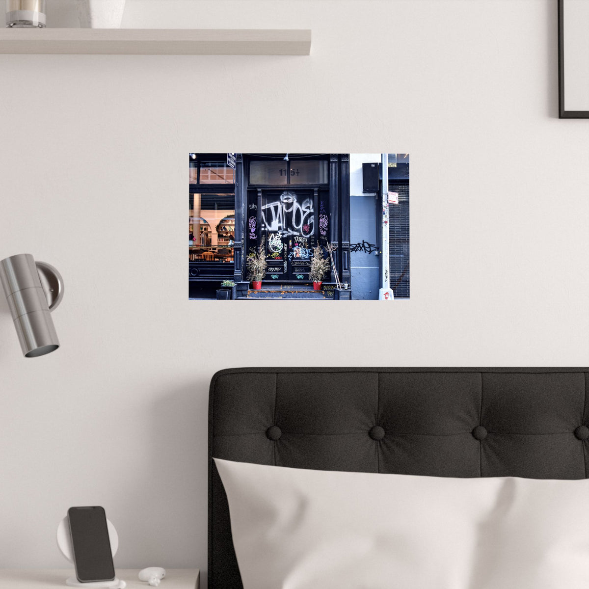 Urban Landscape Photo Art - Graffiti Doorways Satin Poster