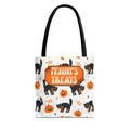 Cute Black Cats and Pumpkins Carryall -Personalized Halloween Trick or Treat Tote Bag