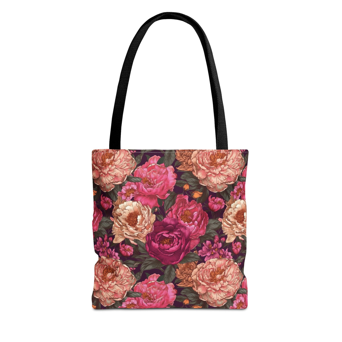 Pink Peony Tote Bag – Vintage Floral Garden Carryall