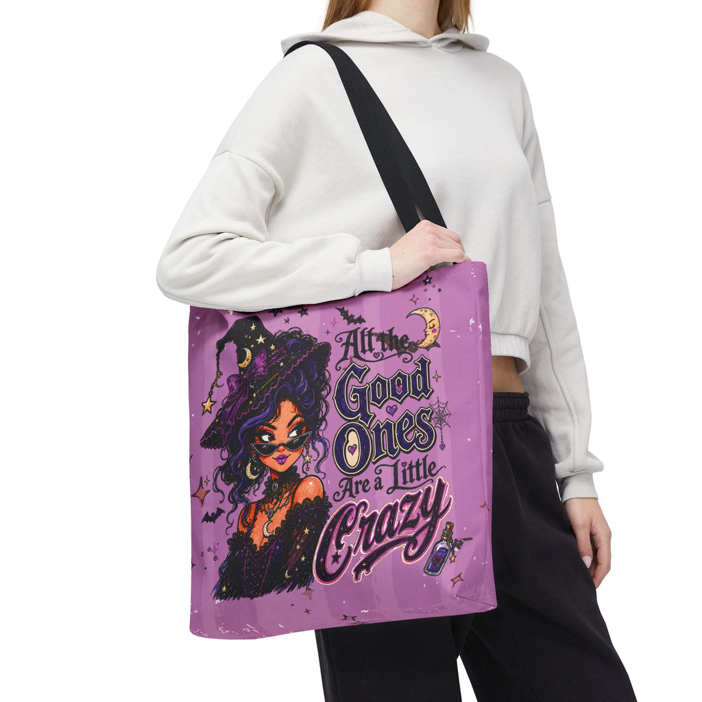 Witchy Purple Tote - “All the Good Ones Are a Little Crazy” Graphic Tote