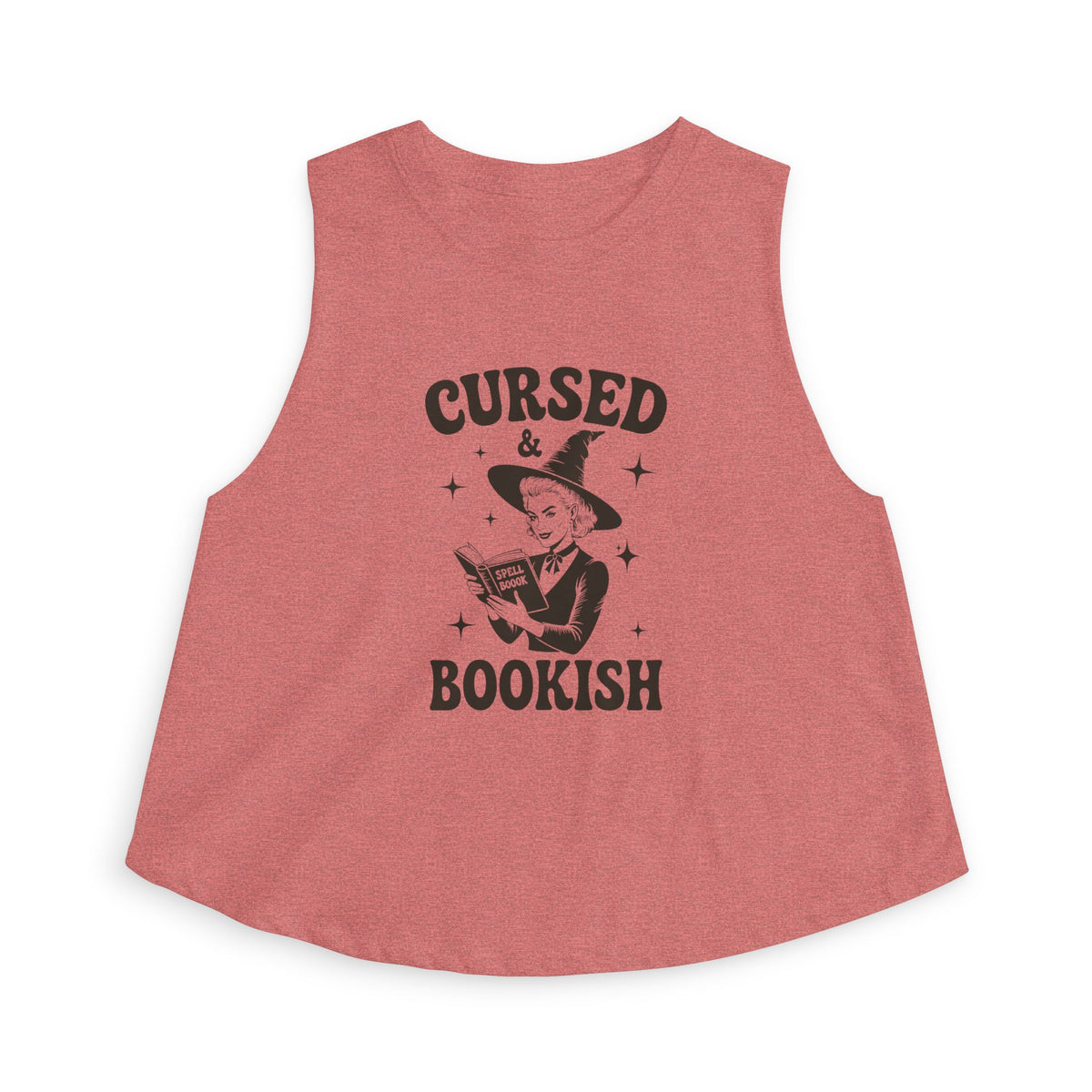 Cursed and Bookish Crop Top - Witchy Vintage Literary Graphic Tank