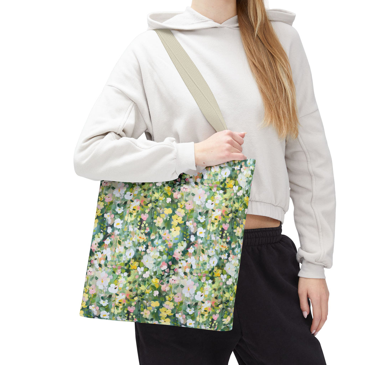 Floral Meadow Tote Bag – Spring Flower Market Carryall