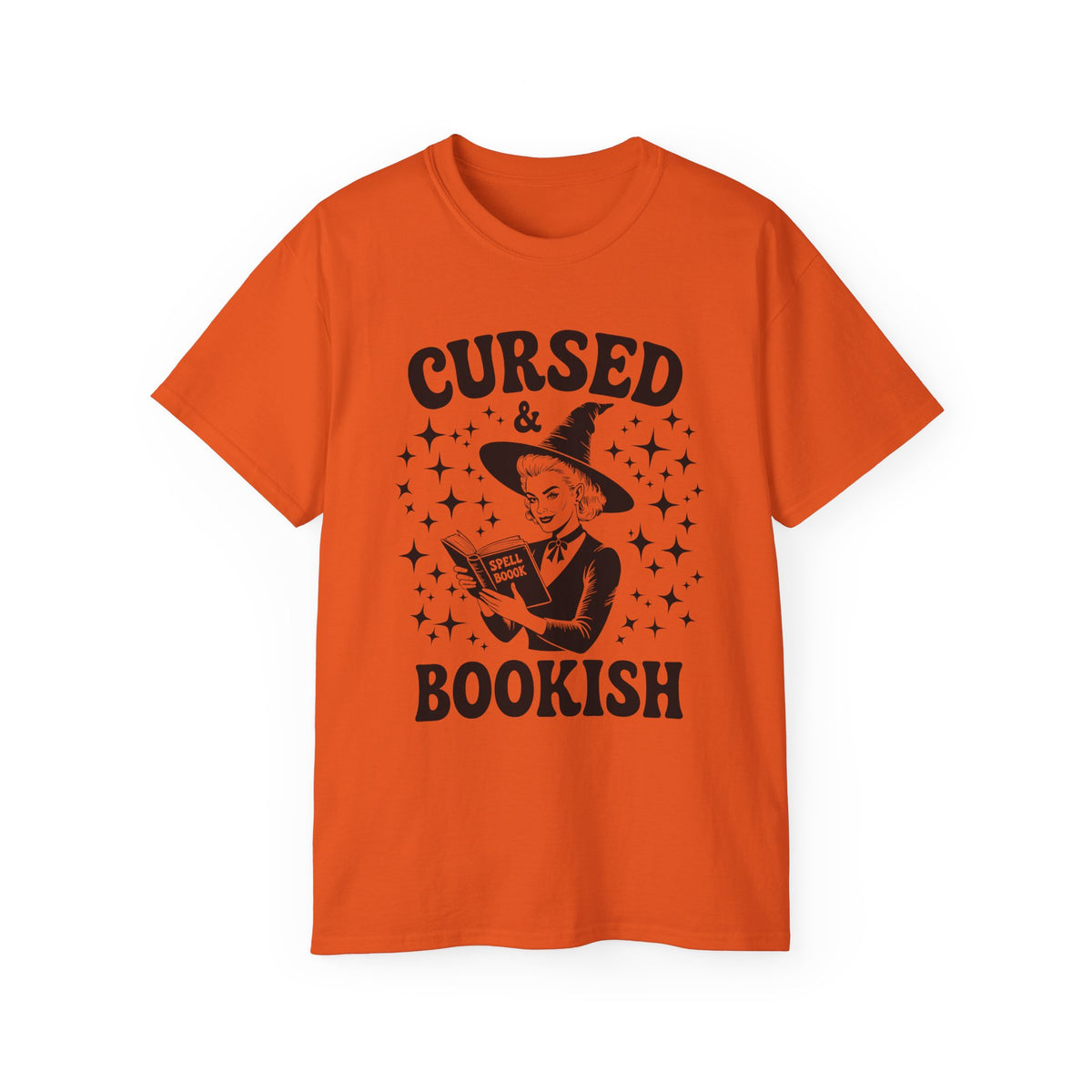 Cursed and Bookish Witch Tee - Vintage Book Lover Witch Graphic T-Shirt