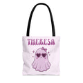 Personalized Purple Trick-or-Treat Tote - Cool Ghost 'So Cute It's Spooky' Halloween Bag