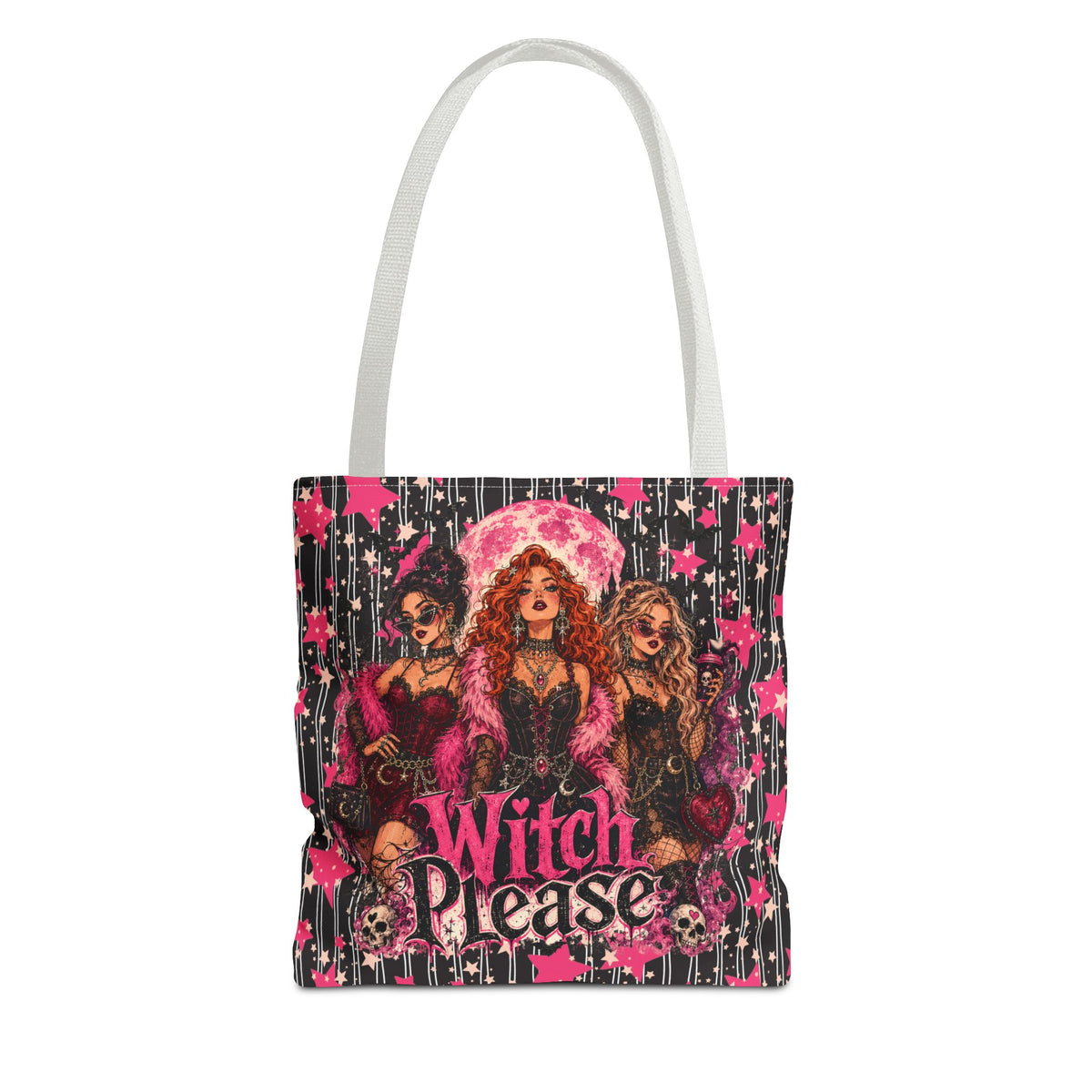 Witch Please Tote Bag - Vintage Glam Witchy Trio Tote