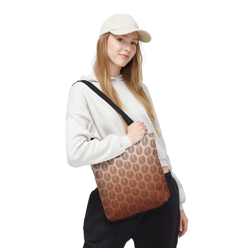 Coffee Lover's Ombre Tote Bag - Coffee Bean Gradient Tote Bag