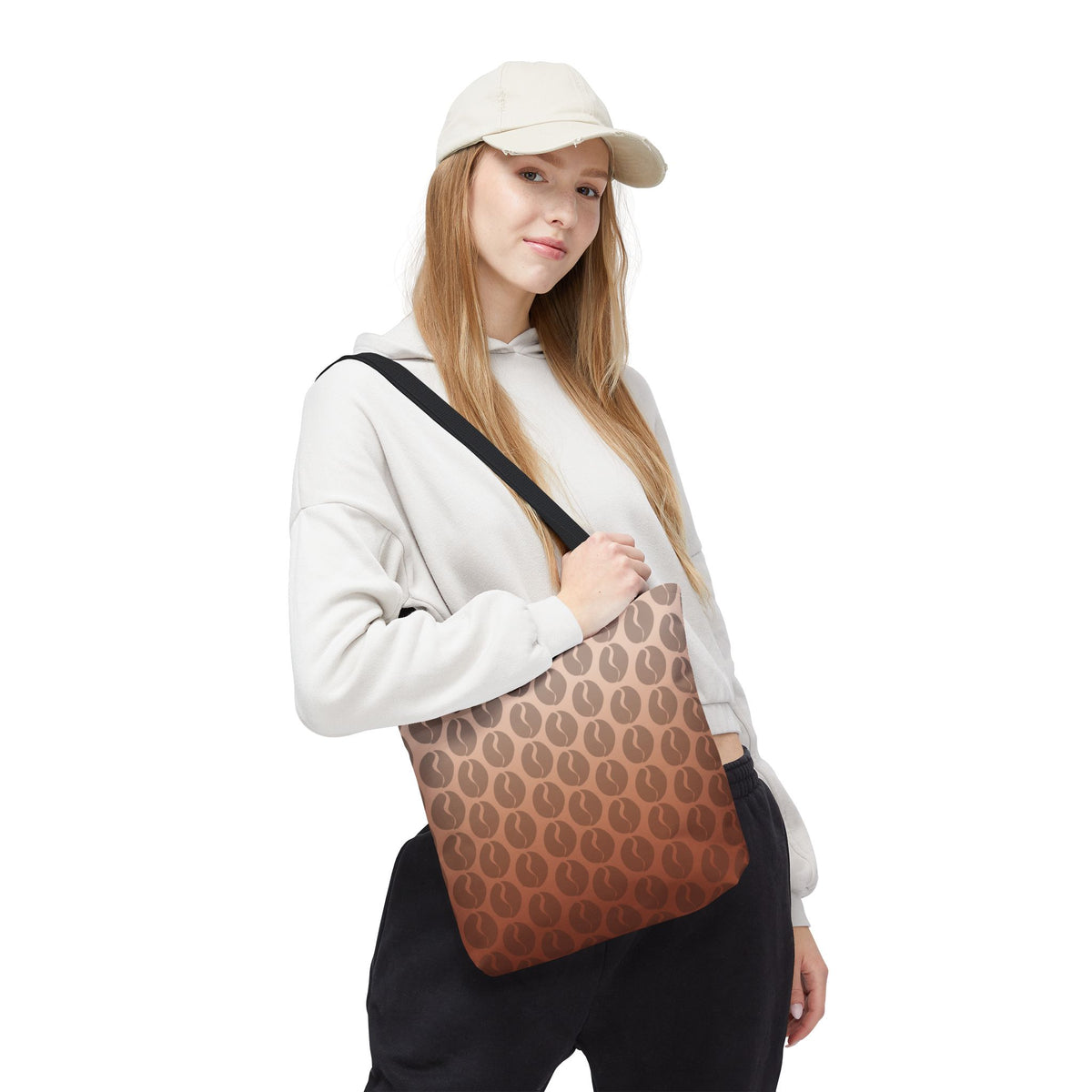 Coffee Lover's Ombre Tote Bag - Coffee Bean Gradient Tote Bag