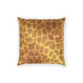 Giraffe Print Velvet Pillow - Golden Safari Throw Pillow
