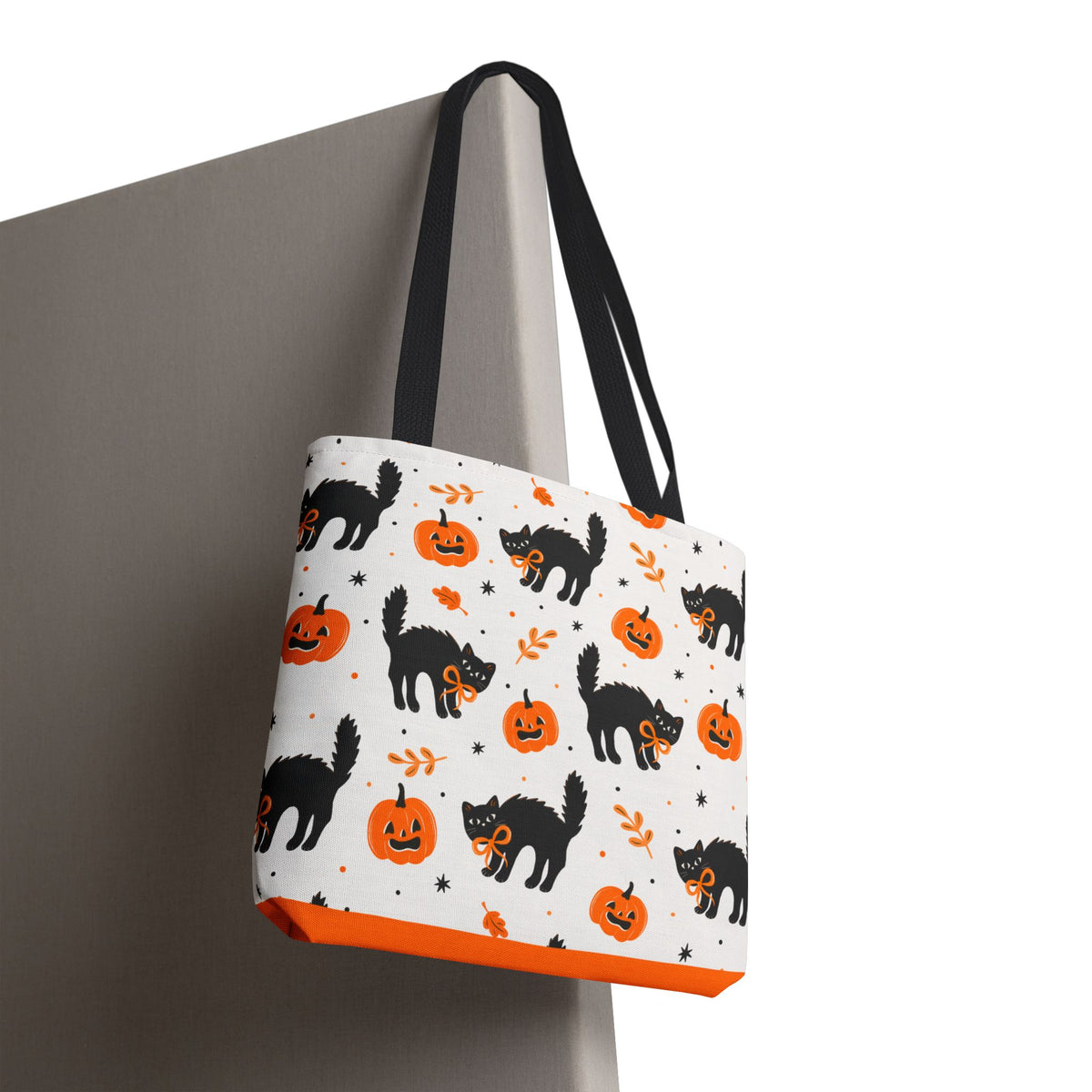 Cute Black Cats and Jack-O’-Lantern Halloween Tote Bag
