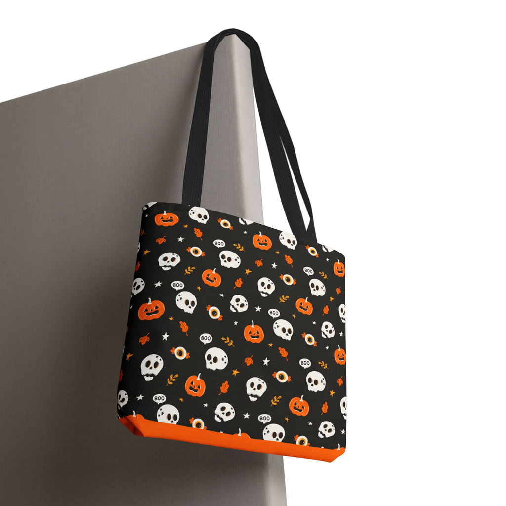 Halloween Pumpkin and Skulls Cute and Spooky Trick-or-Treat Candy Bag