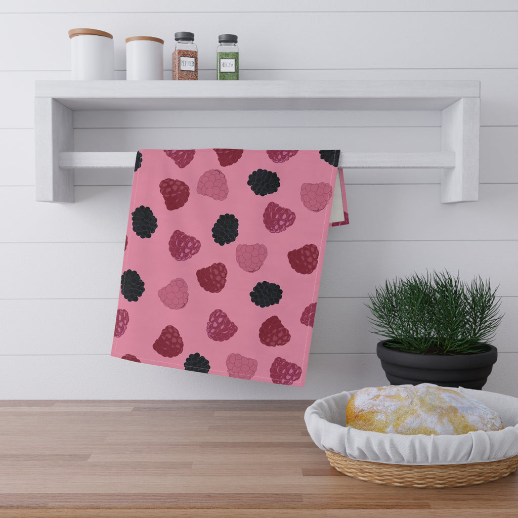 Pop Art Kitchen Towel - Pink Berry Decorative Towel