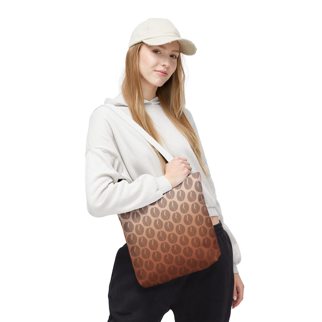 Coffee Lover's Ombre Tote Bag - Coffee Bean Gradient Tote Bag