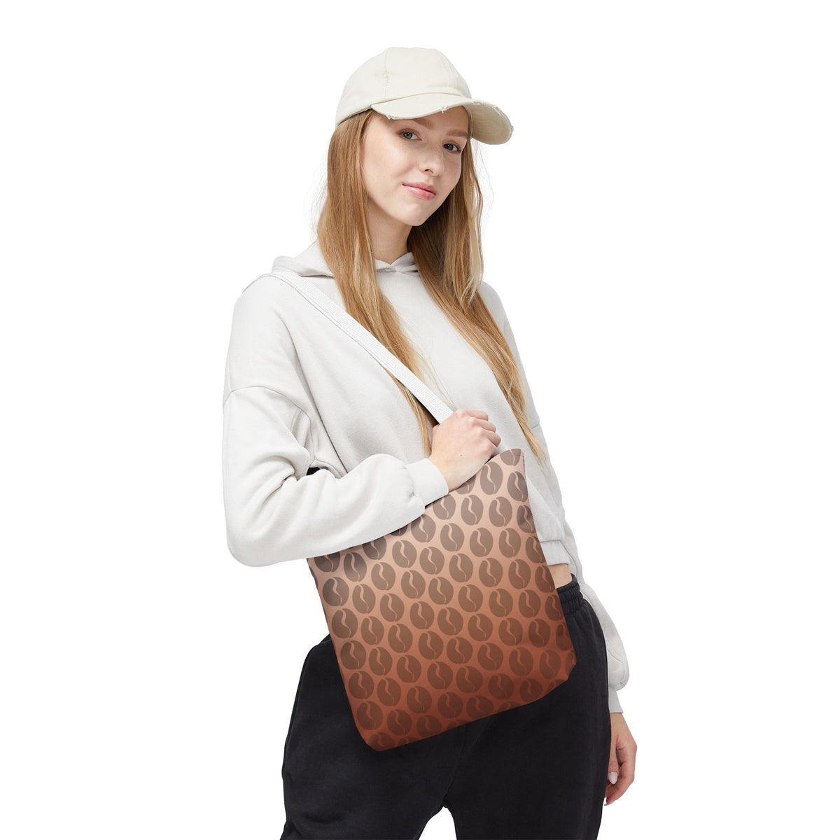 Coffee Lover's Ombre Tote Bag - Coffee Bean Gradient Tote Bag