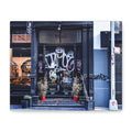 City Scape Photo Art Canvas - Graffiti Doorways Gallery Wrap