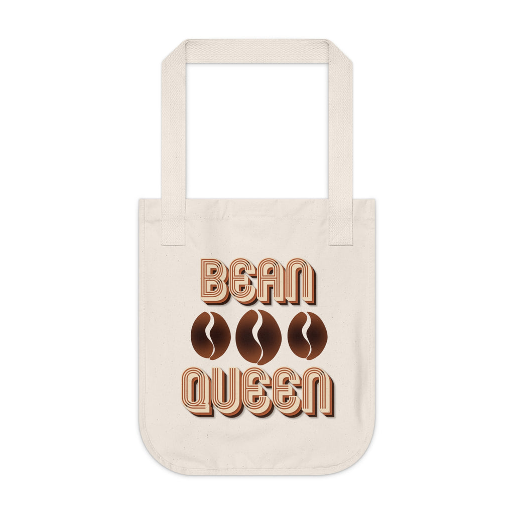 Monogram Coffee Lover's Tote - Bean Queen Organic Canvas Bag