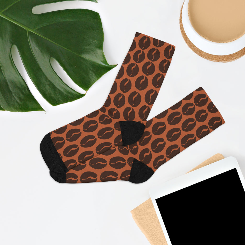 Coffee Lover’s Socks - Cocoa City Bean Print Socks