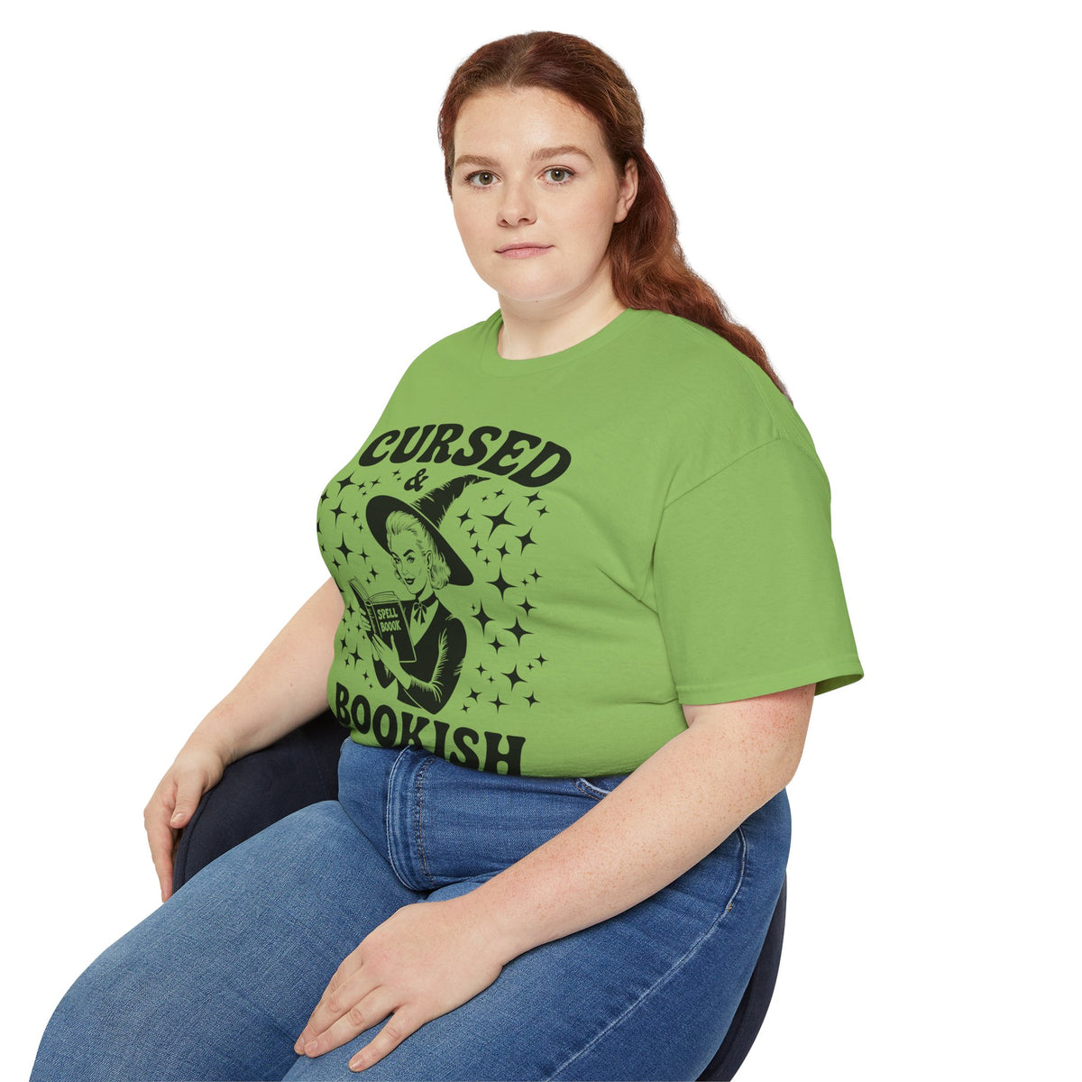 Cursed and Bookish Witch Tee - Vintage Book Lover Witch Graphic T-Shirt