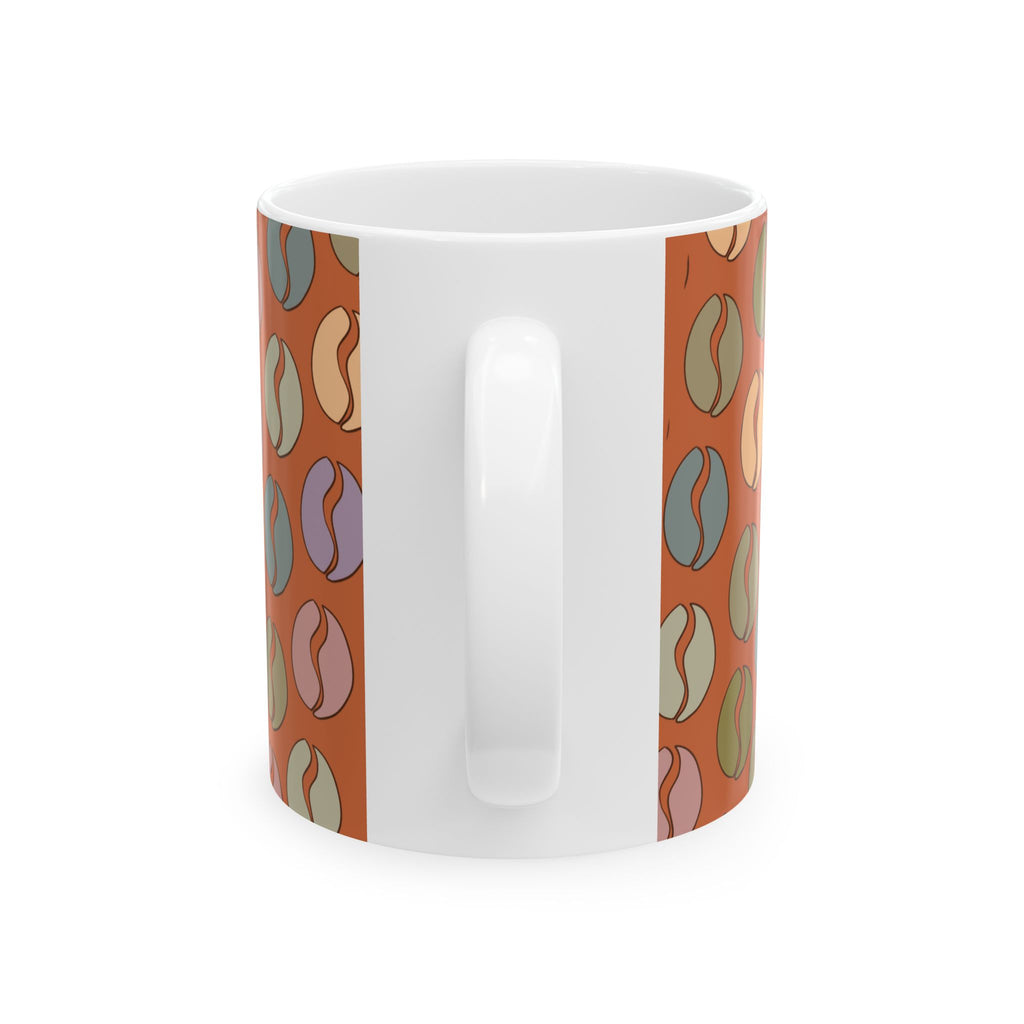 Colorful Vibes Coffee Bean Mug in Vivid Orange